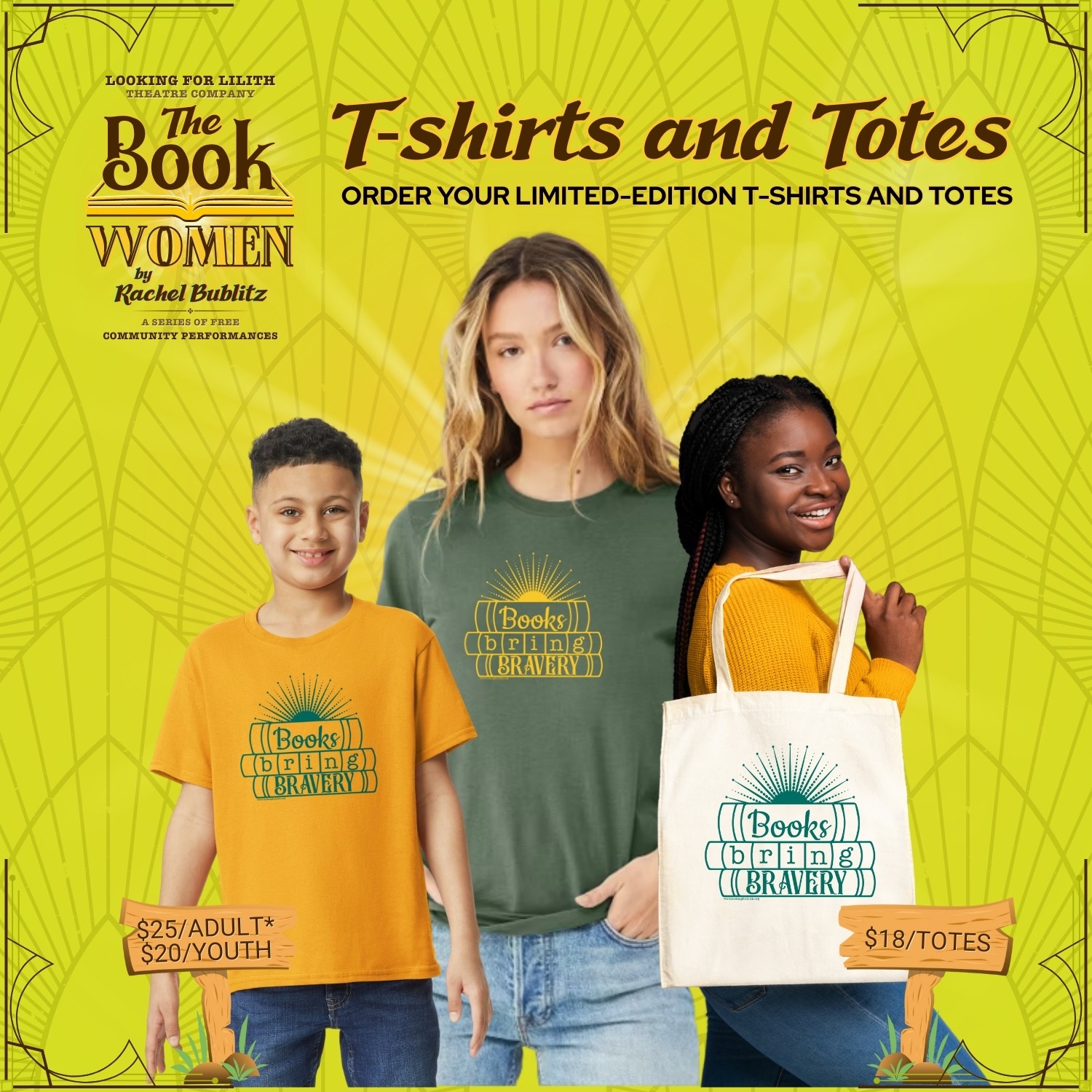 Order your limited-edition T-shirts and totes