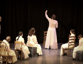 Looking for Lilith Theatre Company presents Crossing Mountains, an original LFL production. Directed by Kathi E.B. Ellis. Photo by Holly Stone. Looking for Lilith Theatre Company presents Crossing Mountains, an original LFL production. Directed by Kathi E.B. Ellis. Photo by Holly Stone.